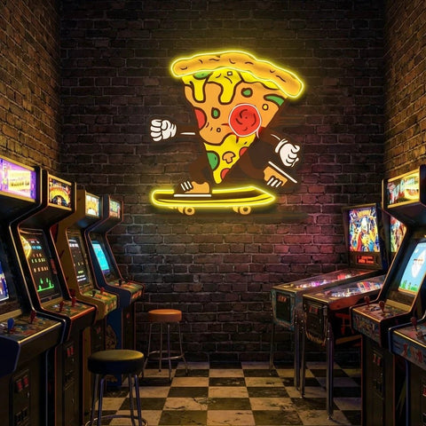 Pizza Skater Artwork Led Neon Sign Light