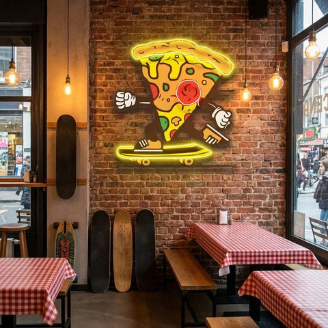 Pizza Skater Artwork Led Neon Sign Light