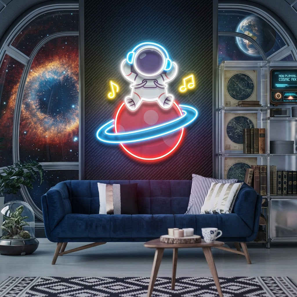 Music Astronaut Art work Led Neon Sign Light