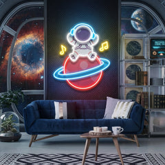 Music Astronaut Art work Led Neon Sign Light