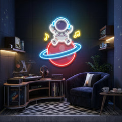 Music Astronaut Art work Led Neon Sign Light