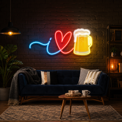 I Love Beer Artwork Led Neon Sign Light