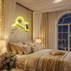 Hand Couple Artwork Led Neon Sign Light
