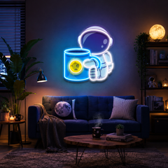 Tea Astronaut Art work Led Neon Sign Light