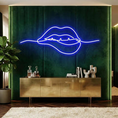 Biting Lipsred Led Neon Sign Light