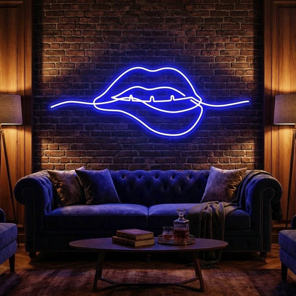 Biting Lipsred Led Neon Sign Light
