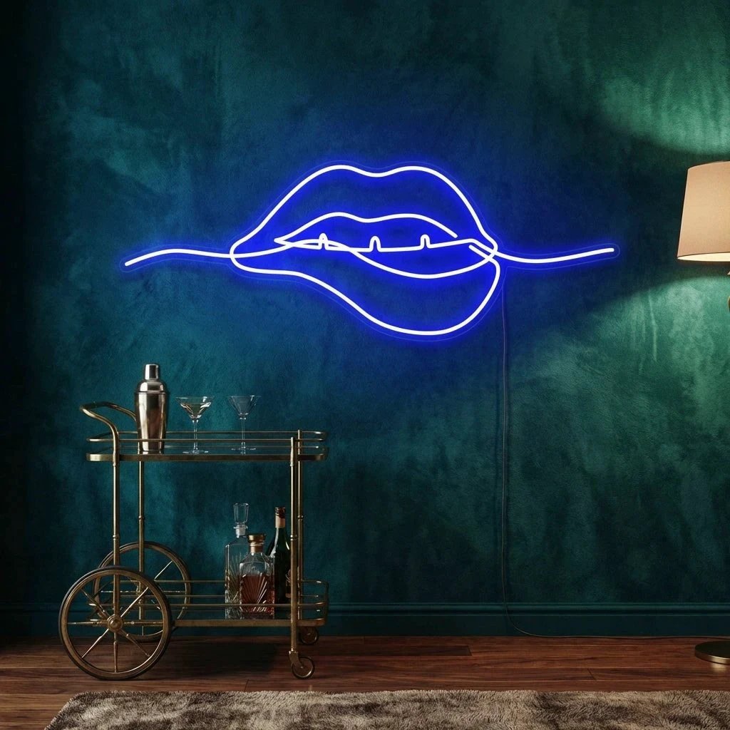Biting Lipsred Led Neon Sign Light