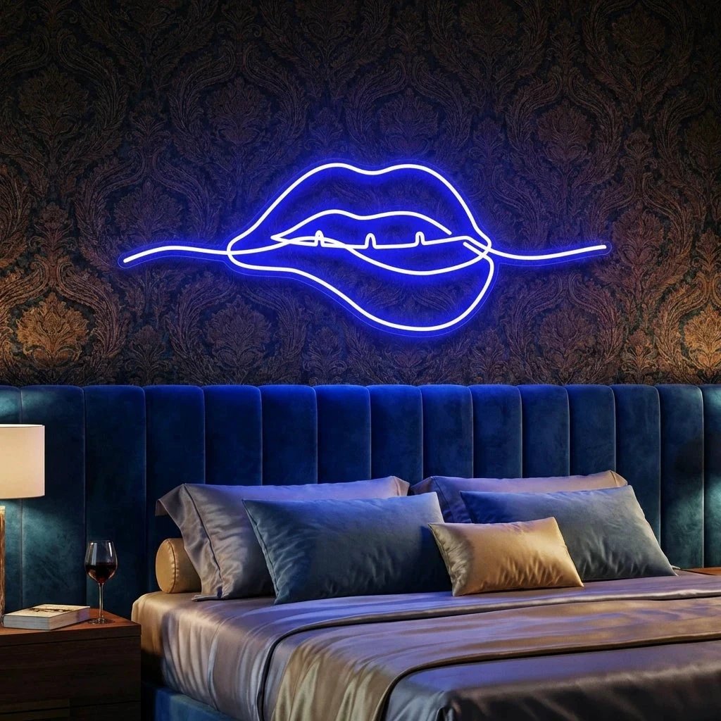 Biting Lipsred Led Neon Sign Light