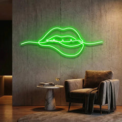 Biting Lipsred Led Neon Sign Light