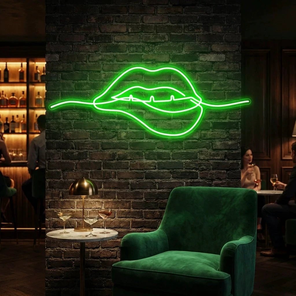 Biting Lipsred Led Neon Sign Light