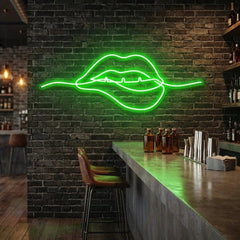 Biting Lipsred Led Neon Sign Light