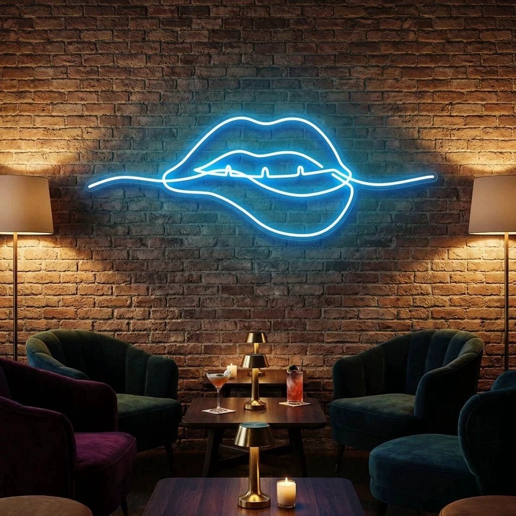 Biting Lipsred Led Neon Sign Light