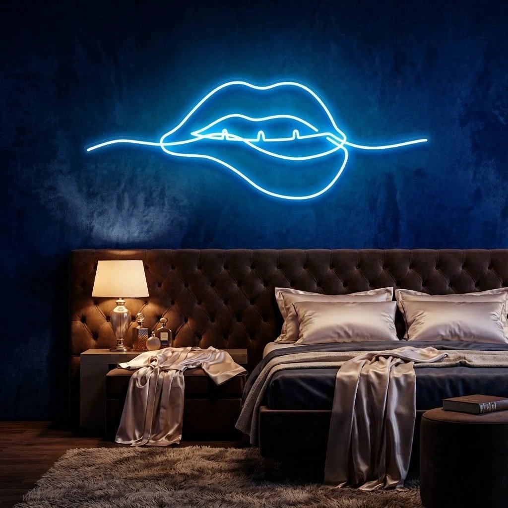Biting Lipsred Led Neon Sign Light