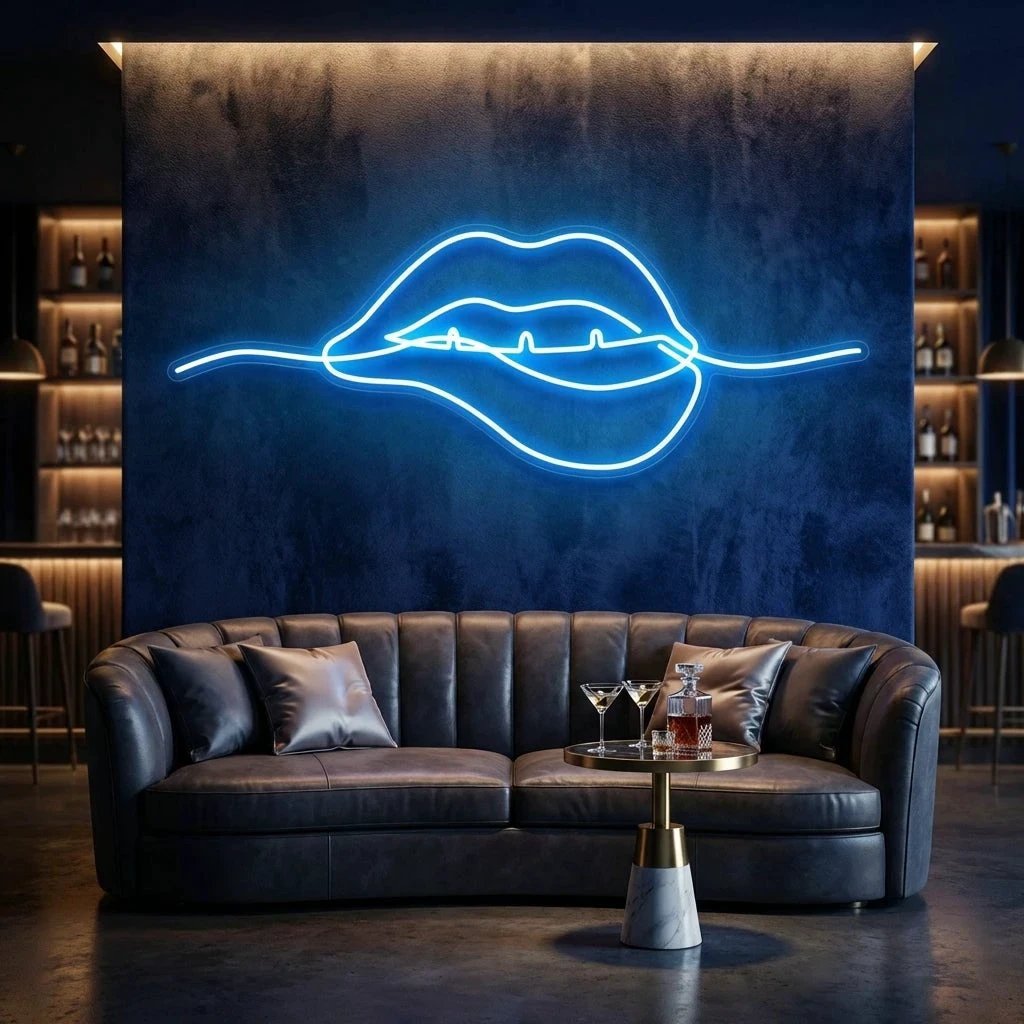 Biting Lipsred Led Neon Sign Light