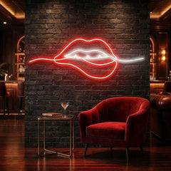 Biting Lipsred Led Neon Sign Light