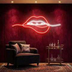 Biting Lipsred Led Neon Sign Light