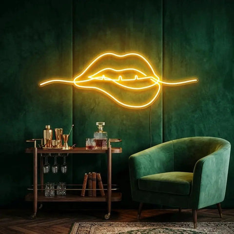 Biting Lipsred Led Neon Sign Light