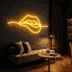 Biting Lipsred Led Neon Sign Light
