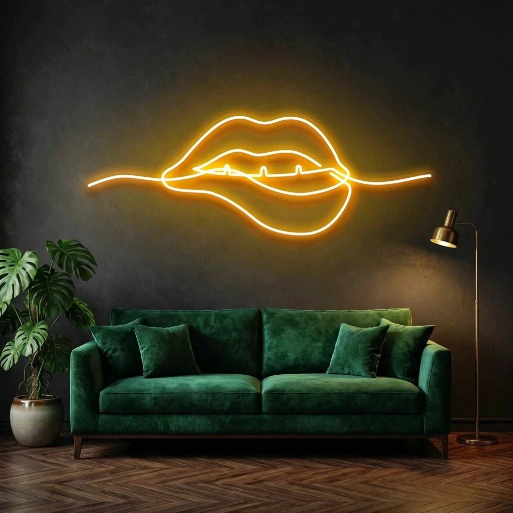 Biting Lipsred Led Neon Sign Light