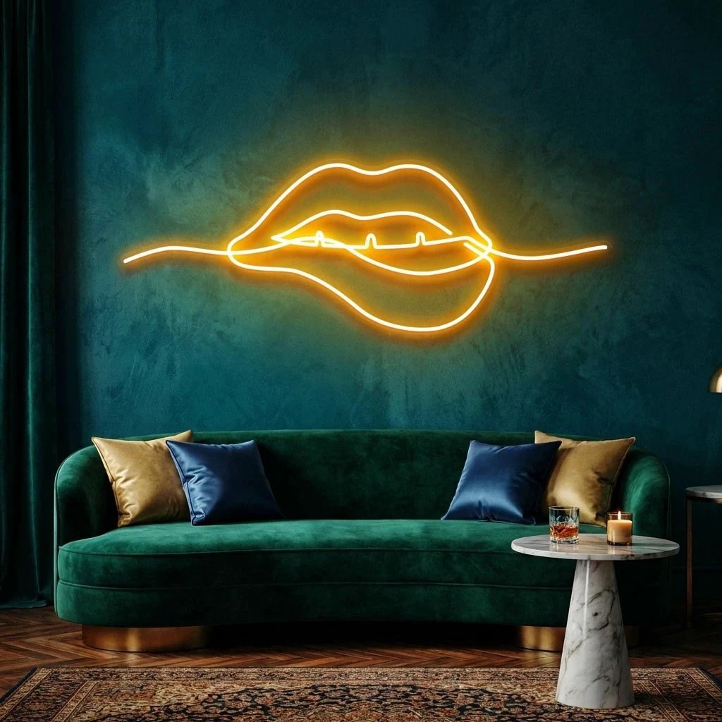 Biting Lipsred Led Neon Sign Light