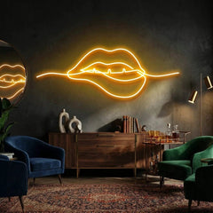 Biting Lipsred Led Neon Sign Light