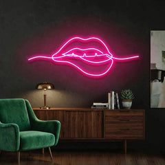 Biting Lipsred Led Neon Sign Light