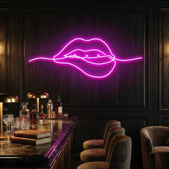 Biting Lipsred Led Neon Sign Light