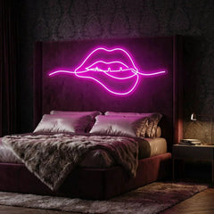 Biting Lipsred Led Neon Sign Light