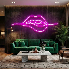 Biting Lipsred Led Neon Sign Light