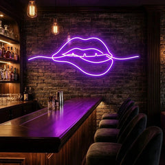 Biting Lipsred Led Neon Sign Light