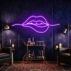 Biting Lipsred Led Neon Sign Light