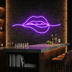 Biting Lipsred Led Neon Sign Light