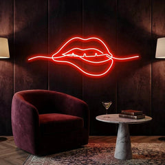 Biting Lipsred Led Neon Sign Light