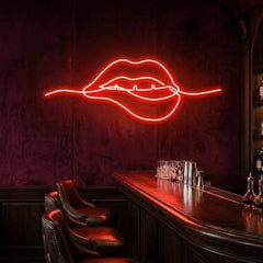 Biting Lipsred Led Neon Sign Light