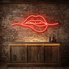 Biting Lipsred Led Neon Sign Light