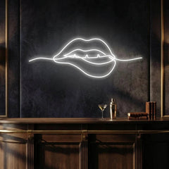 Biting Lipsred Led Neon Sign Light