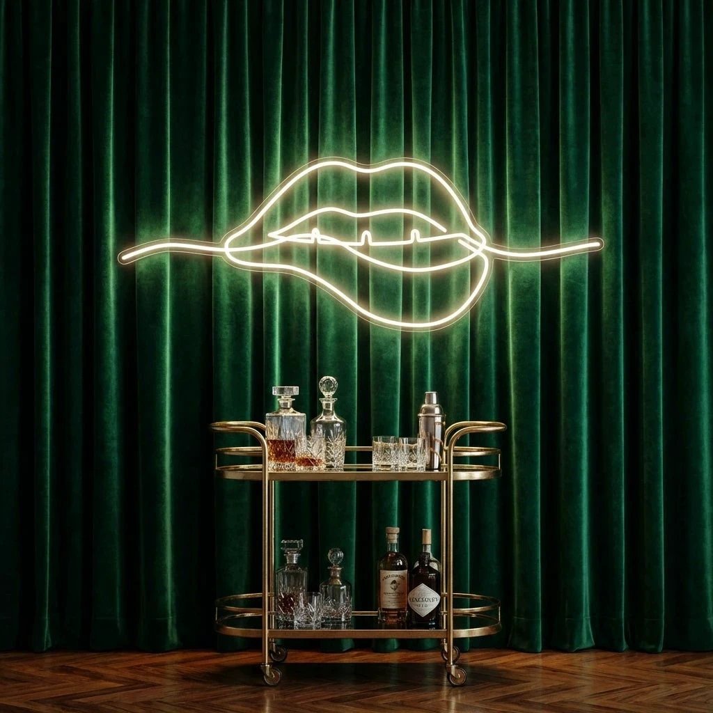 Biting Lipsred Led Neon Sign Light