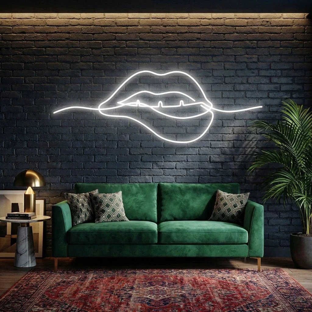 Biting Lipsred Led Neon Sign Light