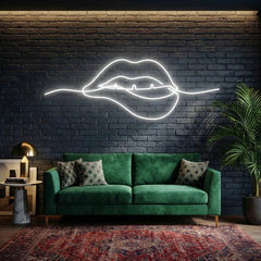 Biting Lipsred Led Neon Sign Light