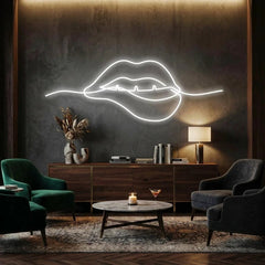 Biting Lipsred Led Neon Sign Light