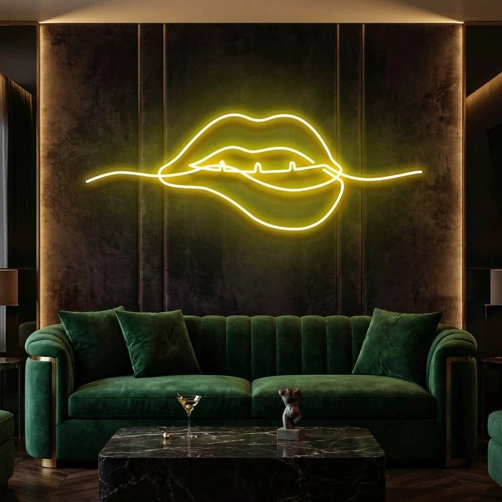 Biting Lipsred Led Neon Sign Light
