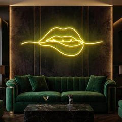 Biting Lipsred Led Neon Sign Light