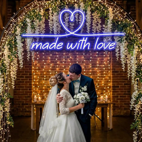 Made With Love 2 Wedding Led Neon Sign Light
