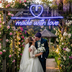 Made With Love 2 Wedding Led Neon Sign Light