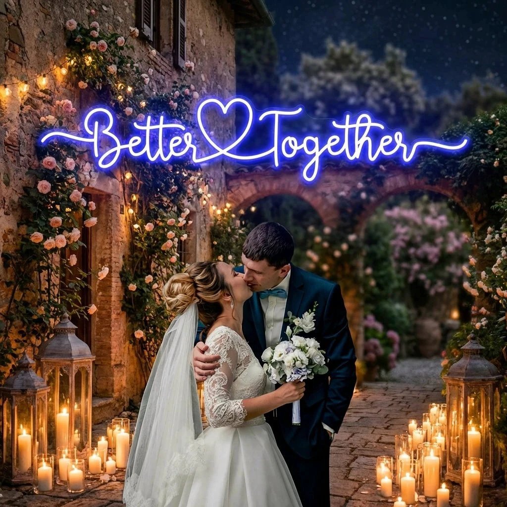 Better Together 3 Wedding Led Neon Sign Light