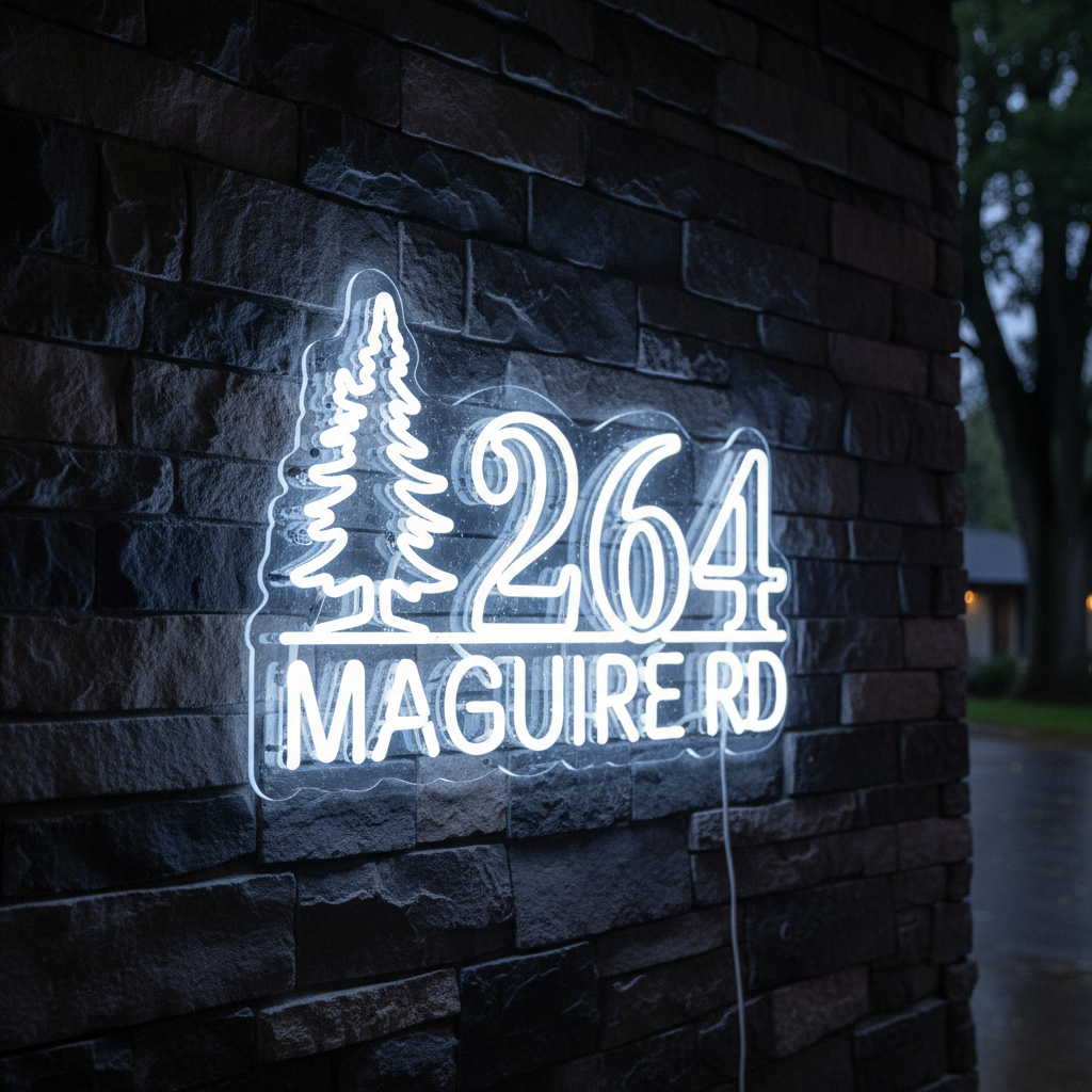 Custom Metal House Number Sign Address Plaque