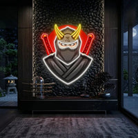 Black Ninja LED Neon Sign Light Pop Art