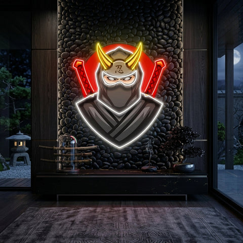 Black Ninja LED Neon Sign Light Pop Art