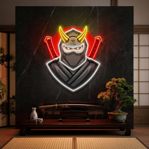 Black Ninja LED Neon Sign Light Pop Art