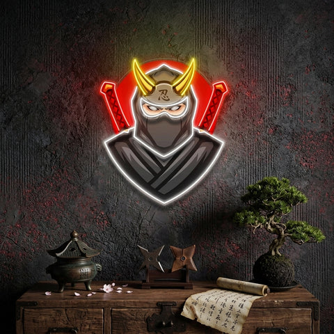 Black Ninja LED Neon Sign Light Pop Art
